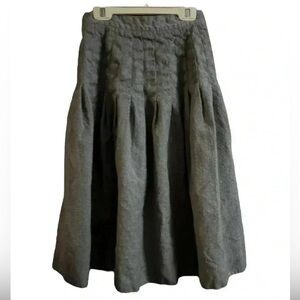 Fisher Hill Gray Pleated Maxi Skirt